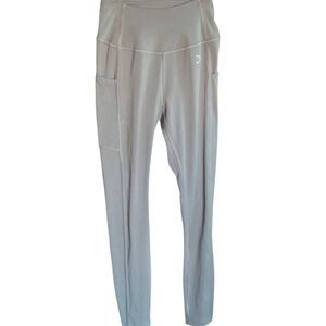 Gymshark Women’s XS Leggings – Olive Green Full Length with Side Pockets